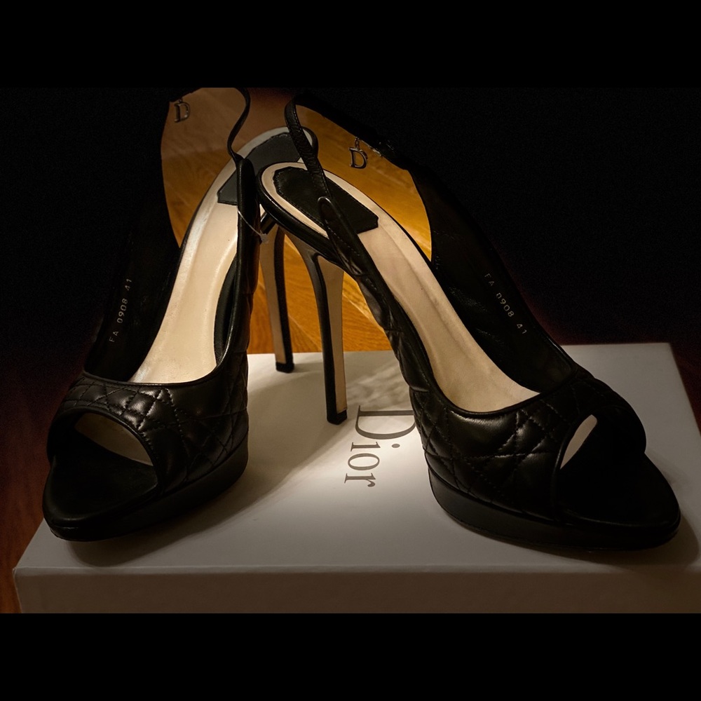 DIOR quilted heels